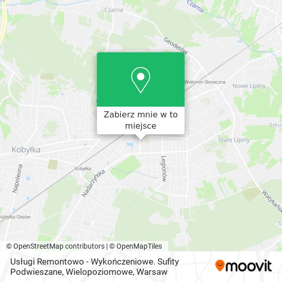 Mapa Usługi Remontowo - Wykończeniowe. Sufity Podwieszane, Wielopoziomowe