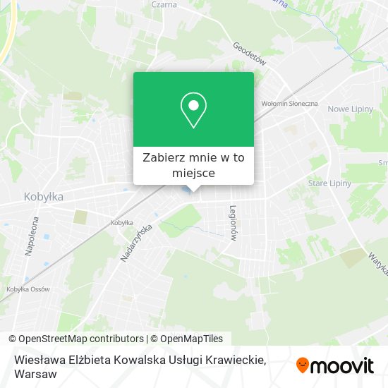 Mapa Wiesława Elżbieta Kowalska Usługi Krawieckie