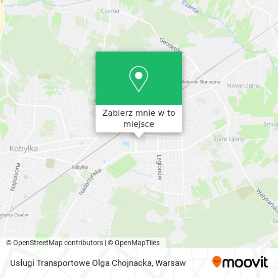 Mapa Usługi Transportowe Olga Chojnacka