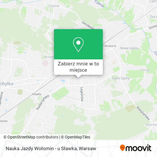 Mapa Nauka Jazdy Wołomin - u Sławka