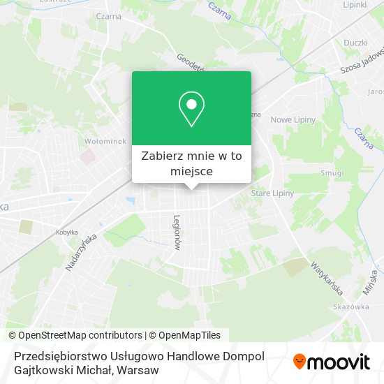 Mapa Przedsiębiorstwo Usługowo Handlowe Dompol Gajtkowski Michał