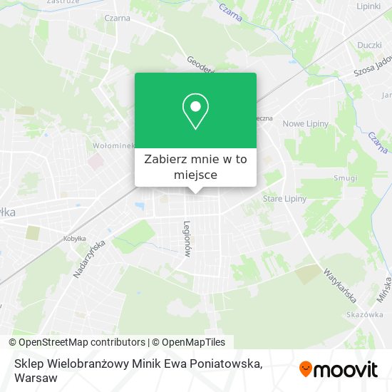 Mapa Sklep Wielobranżowy Minik Ewa Poniatowska