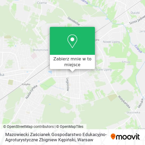 Mapa Mazowiecki Zaścianek Gospodarstwo Edukacyjno-Agroturystyczne Zbigniew Kępiński