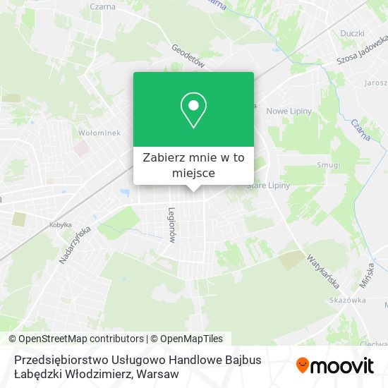 Mapa Przedsiębiorstwo Usługowo Handlowe Bajbus Łabędzki Włodzimierz