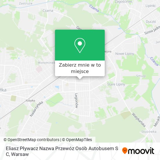 Mapa Eliasz Pływacz Nazwa Przewóz Osób Autobusem S C