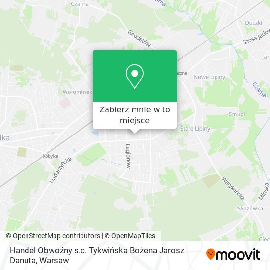 Mapa Handel Obwoźny s.c. Tykwińska Bożena Jarosz Danuta