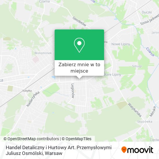 Mapa Handel Detaliczny i Hurtowy Art. Przemysłowymi Juliusz Osmólski