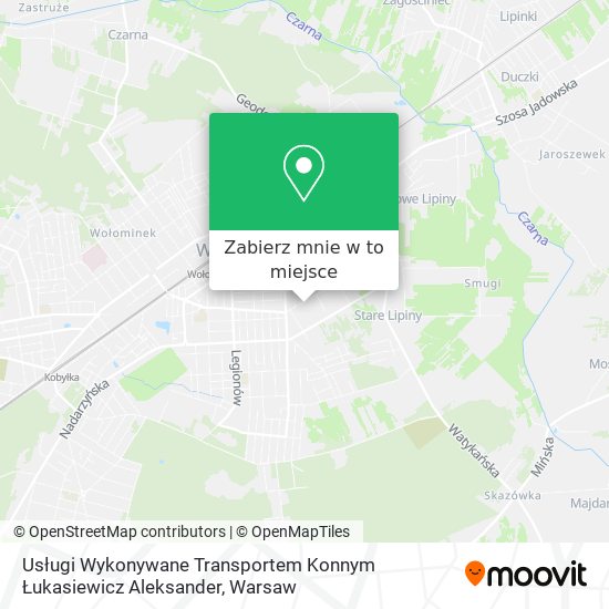 Mapa Usługi Wykonywane Transportem Konnym Łukasiewicz Aleksander