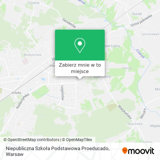 Mapa Niepubliczna Szkoła Podstawowa Proeducado