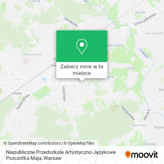 Mapa Niepubliczne Przedszkole Artystyczno-Językowe Pszczółka Maja