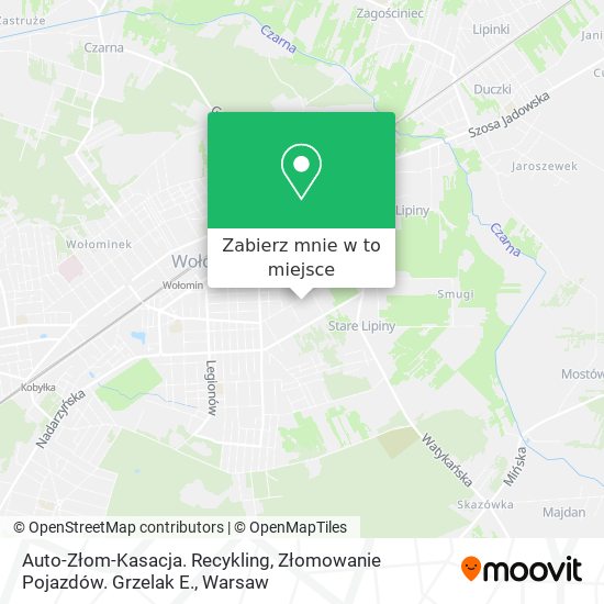 Mapa Auto-Złom-Kasacja. Recykling, Złomowanie Pojazdów. Grzelak E.