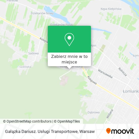 Mapa Gałązka Dariusz. Usługi Transportowe