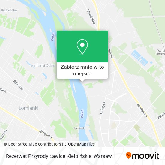 Mapa Rezerwat Przyrody Ławice Kiełpińskie