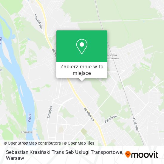 Mapa Sebastian Krasiński Trans Seb Usługi Transportowe