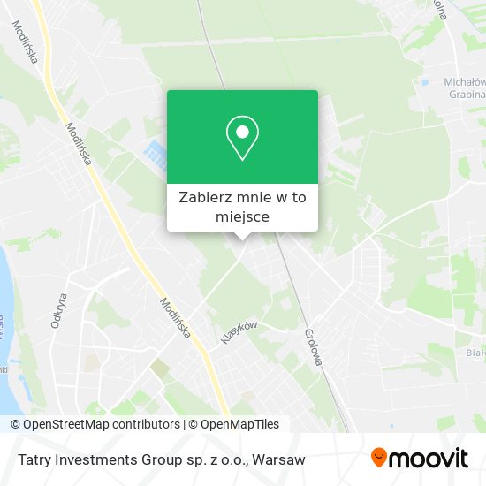 Mapa Tatry Investments Group sp. z o.o.