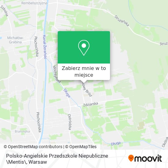 Mapa Polsko-Angielskie Przedszkole Niepubliczne \Mentis\