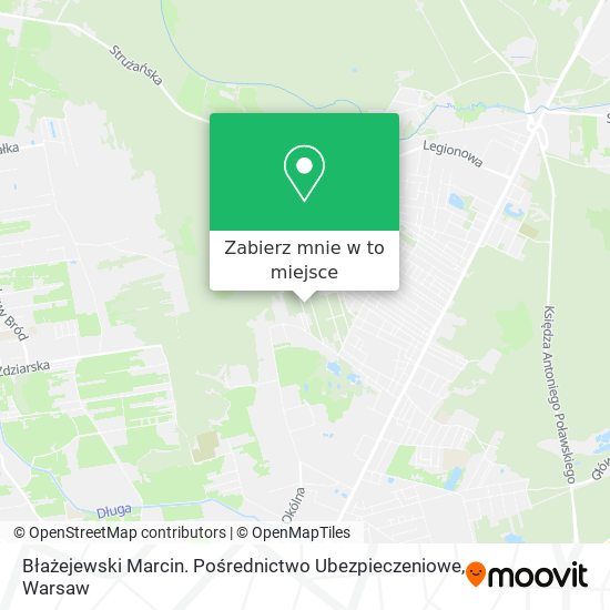 Mapa Błażejewski Marcin. Pośrednictwo Ubezpieczeniowe