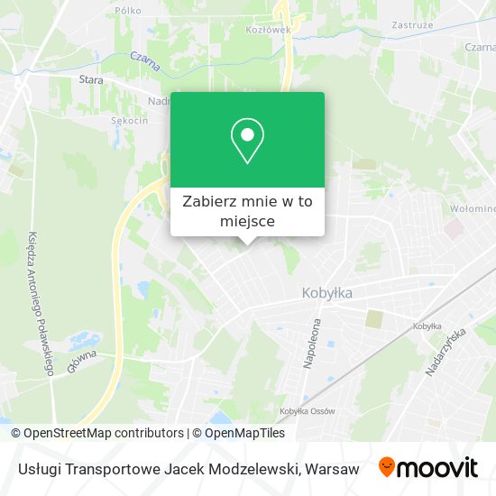 Mapa Usługi Transportowe Jacek Modzelewski