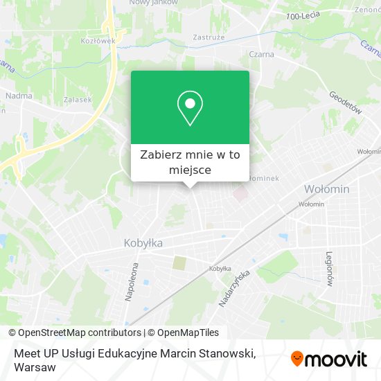 Mapa Meet UP Usługi Edukacyjne Marcin Stanowski