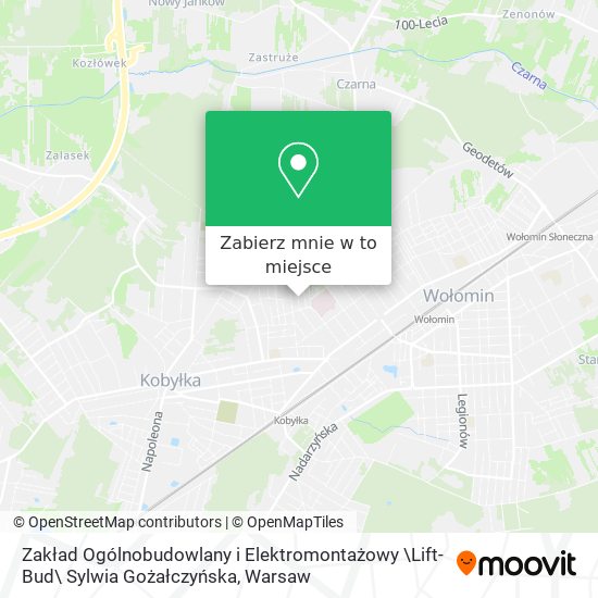 Mapa Zakład Ogólnobudowlany i Elektromontażowy \Lift-Bud\ Sylwia Gożałczyńska