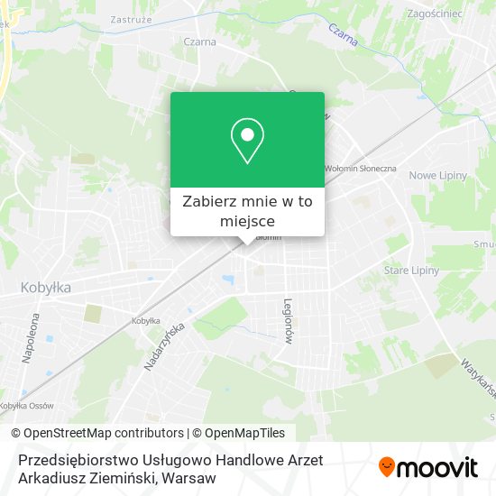 Mapa Przedsiębiorstwo Usługowo Handlowe Arzet Arkadiusz Ziemiński