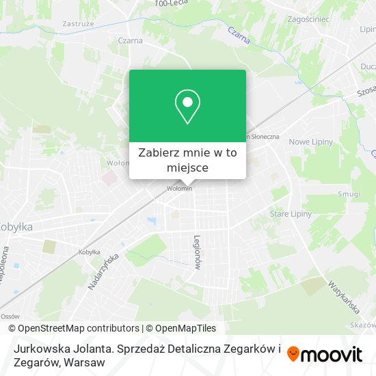 Mapa Jurkowska Jolanta. Sprzedaż Detaliczna Zegarków i Zegarów