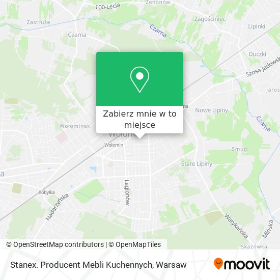 Mapa Stanex. Producent Mebli Kuchennych