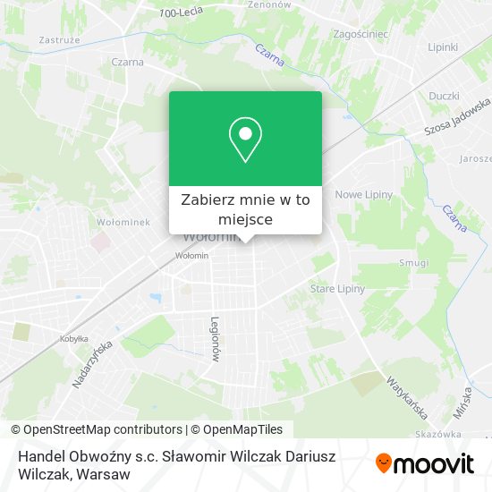 Mapa Handel Obwoźny s.c. Sławomir Wilczak Dariusz Wilczak