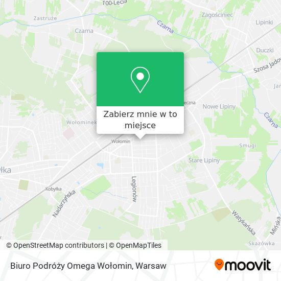 Mapa Biuro Podróży Omega Wołomin