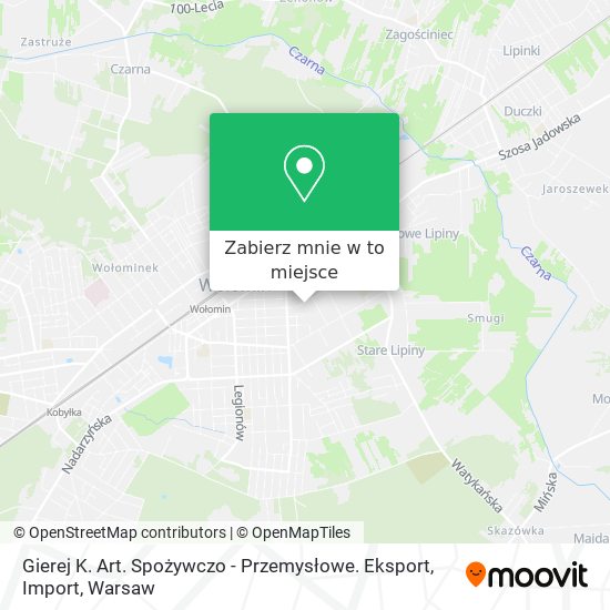 Mapa Gierej K. Art. Spożywczo - Przemysłowe. Eksport, Import