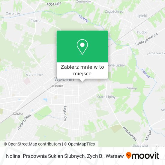 Mapa Nolina. Pracownia Sukien Ślubnych. Zych B.