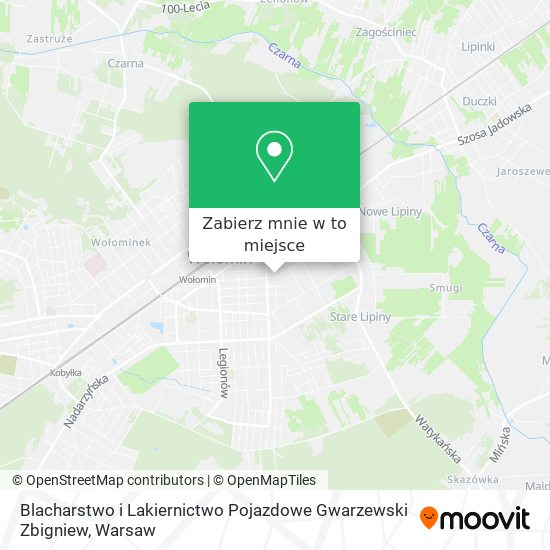 Mapa Blacharstwo i Lakiernictwo Pojazdowe Gwarzewski Zbigniew