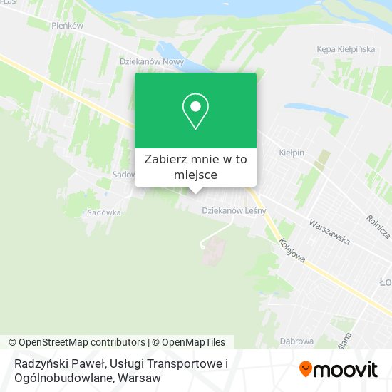 Mapa Radzyński Paweł, Usługi Transportowe i Ogólnobudowlane