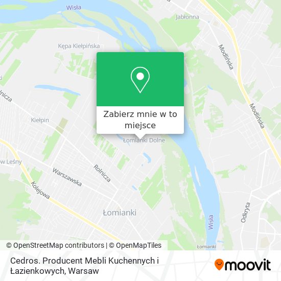 Mapa Cedros. Producent Mebli Kuchennych i Łazienkowych