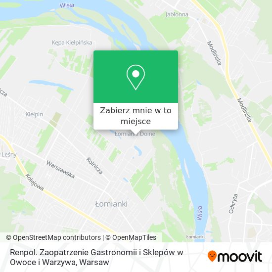 Mapa Renpol. Zaopatrzenie Gastronomii i Sklepów w Owoce i Warzywa