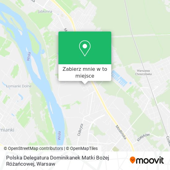 Mapa Polska Delegatura Dominikanek Matki Bożej Różańcowej