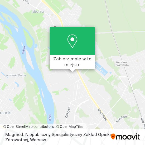 Mapa Magmed. Niepubliczny Specjalistyczny Zakład Opieki Zdrowotnej