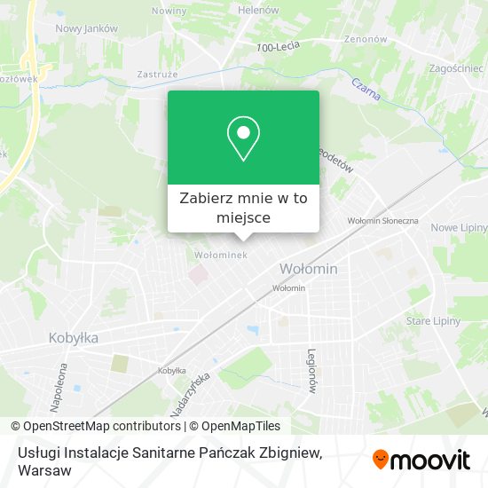 Mapa Usługi Instalacje Sanitarne Pańczak Zbigniew