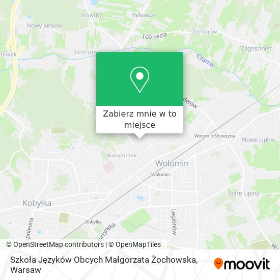 Mapa Szkoła Języków Obcych Małgorzata Żochowska