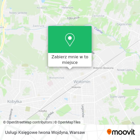 Mapa Usługi Księgowe Iwona Wojdyna