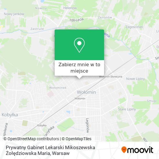 Mapa Prywatny Gabinet Lekarski Mikoszewska Żołędziowska Maria