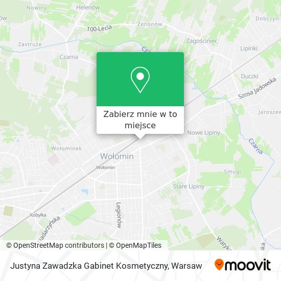 Mapa Justyna Zawadzka Gabinet Kosmetyczny