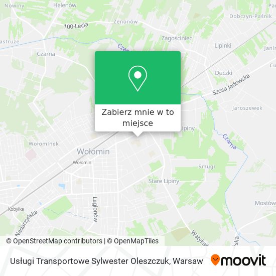 Mapa Usługi Transportowe Sylwester Oleszczuk