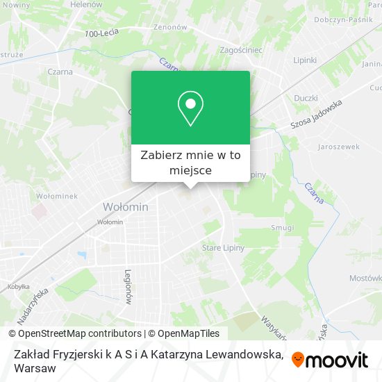 Mapa Zakład Fryzjerski k A S i A Katarzyna Lewandowska