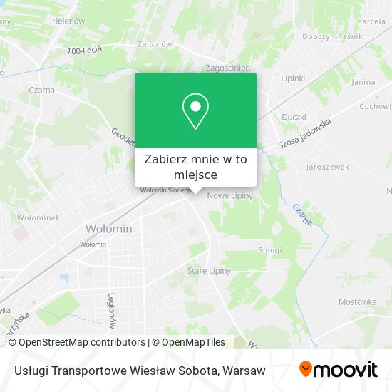 Mapa Usługi Transportowe Wiesław Sobota