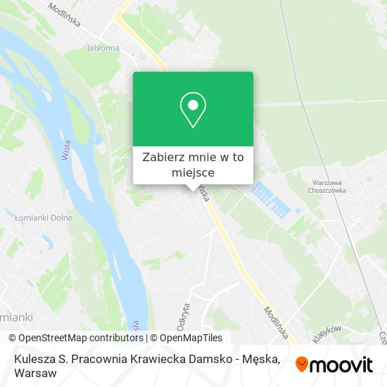 Mapa Kulesza S. Pracownia Krawiecka Damsko - Męska