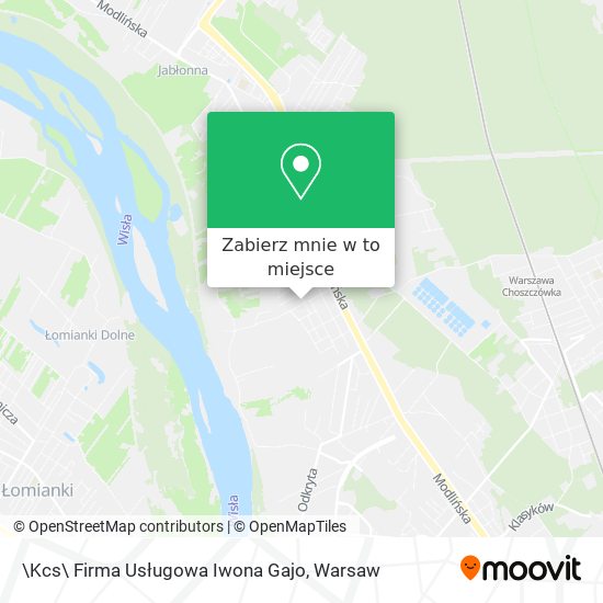 Mapa \Kcs\ Firma Usługowa Iwona Gajo