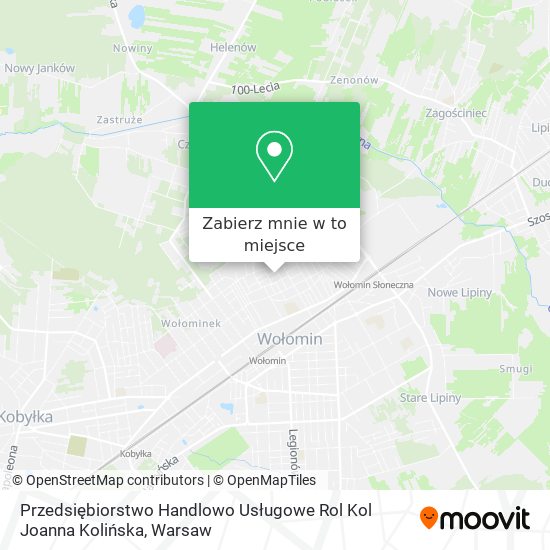 Mapa Przedsiębiorstwo Handlowo Usługowe Rol Kol Joanna Kolińska