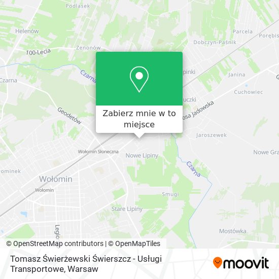 Mapa Tomasz Świerżewski Świerszcz - Usługi Transportowe