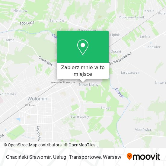 Mapa Chaciński Sławomir. Usługi Transportowe